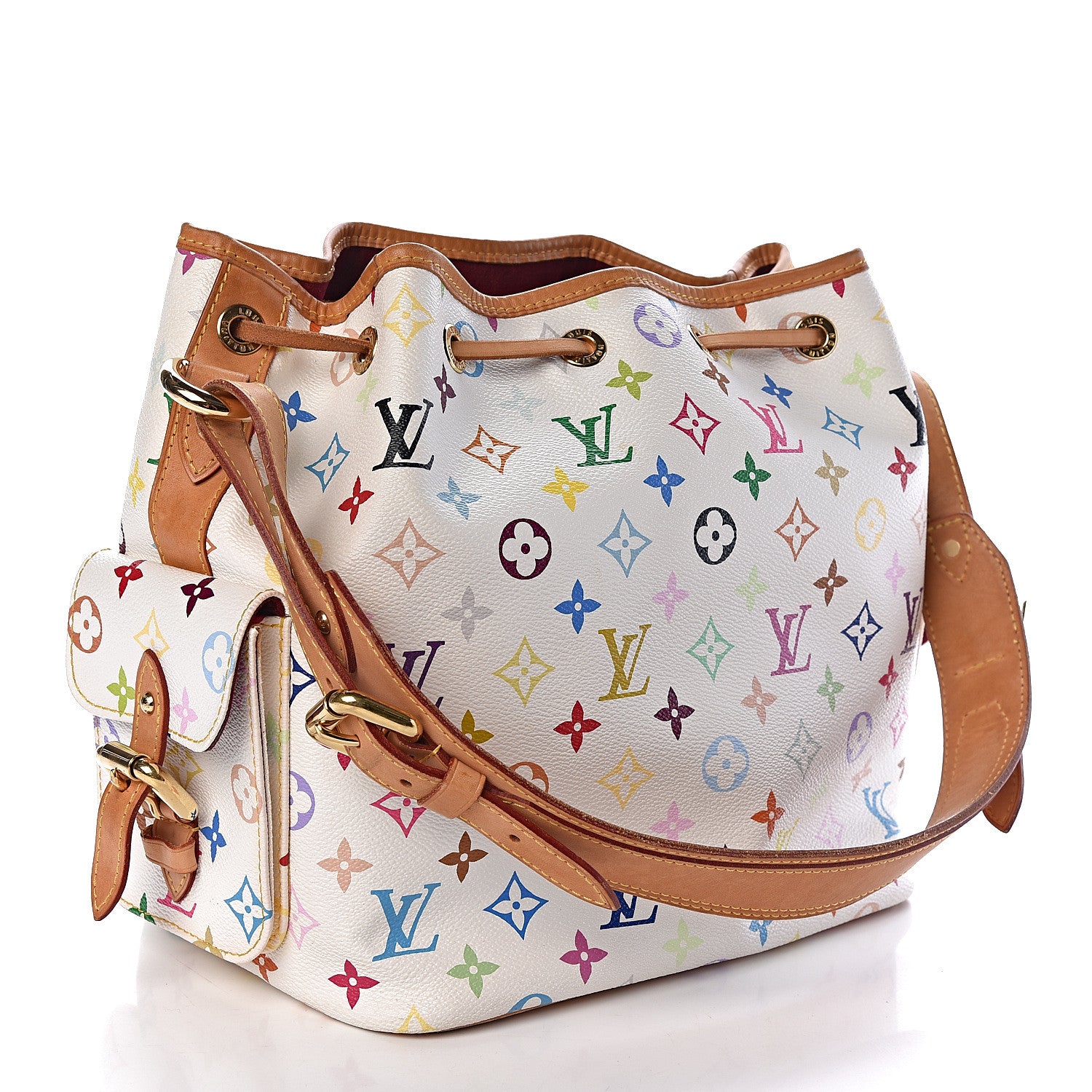 Louis Vuitton Monogram Multicolor Petit Noe White 3 of 12