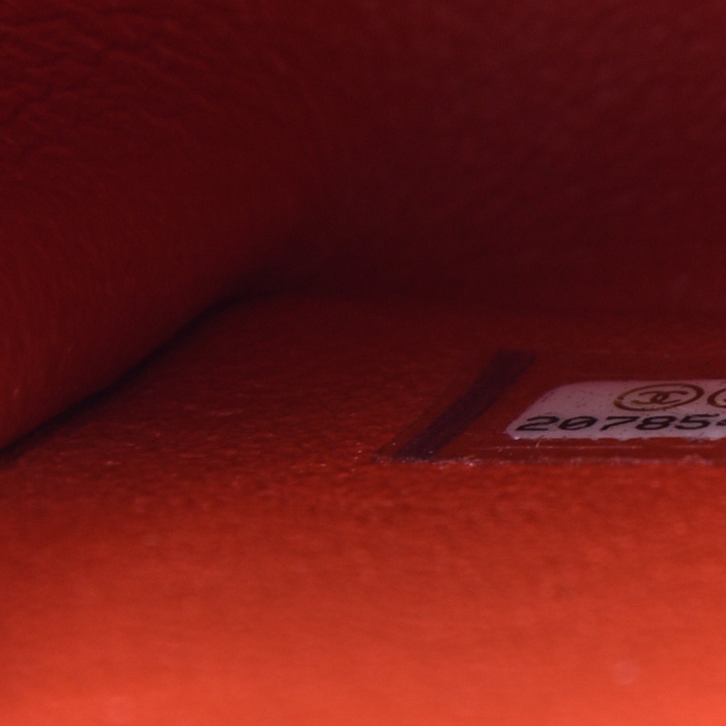 Pearly Caviar Quilted Mini Rectangular Flap Orange
