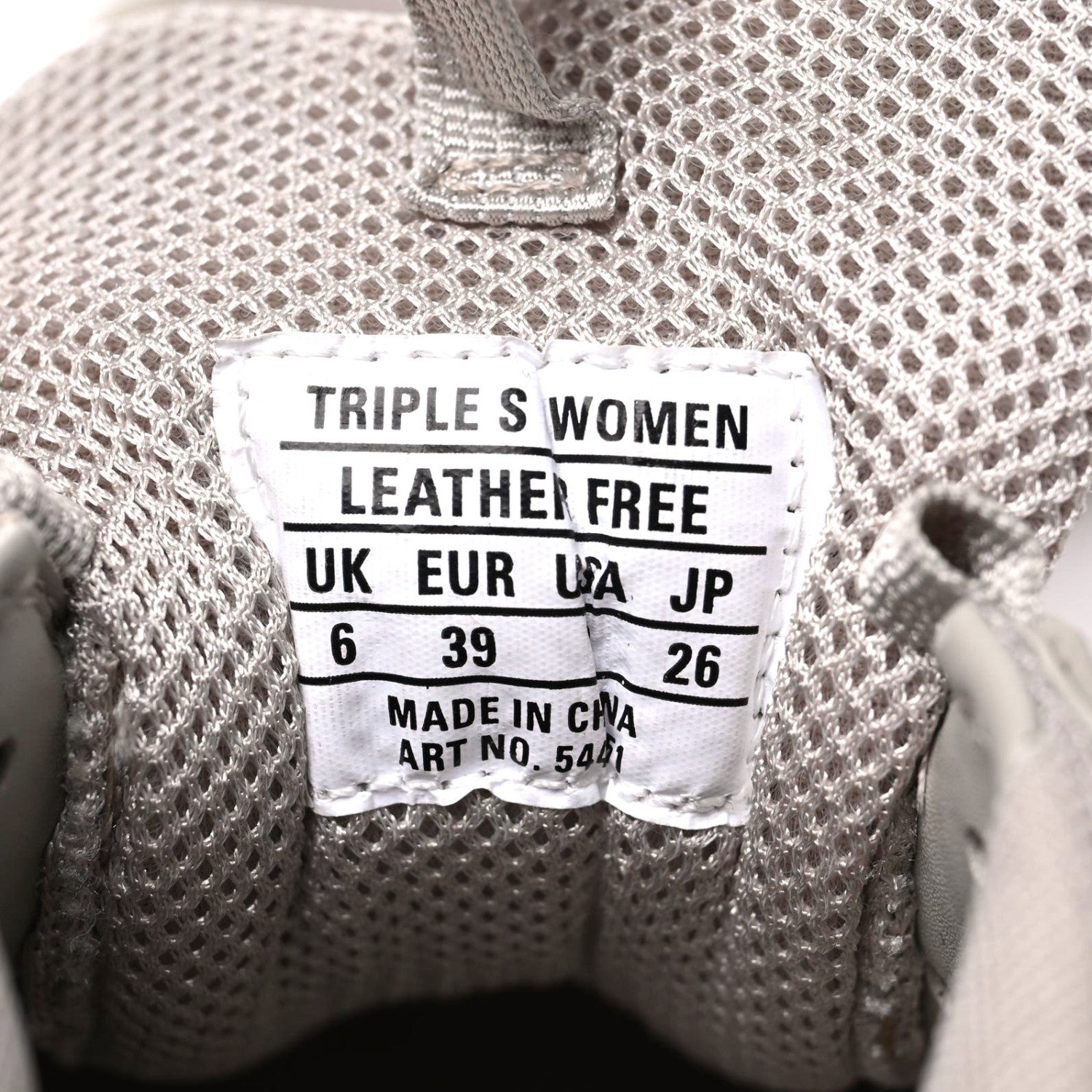 Balenciaga Fabric Mesh Clear Sole Womens Triple S Sneakers 39 Beige 7 of 14