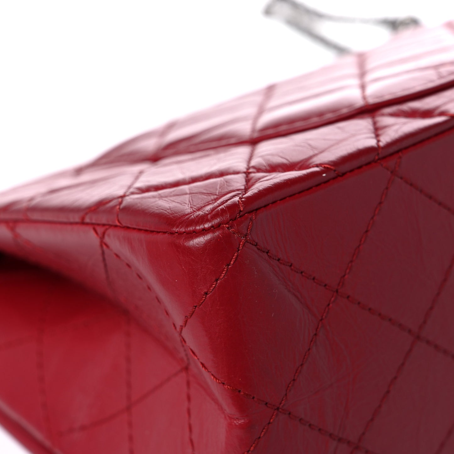 Aged Calfskin Quilted 2.55 Reissue 227 Flap Red