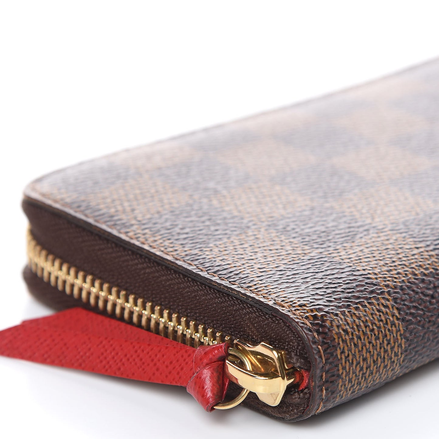 Damier Ebene Clemence Wallet Cherry
