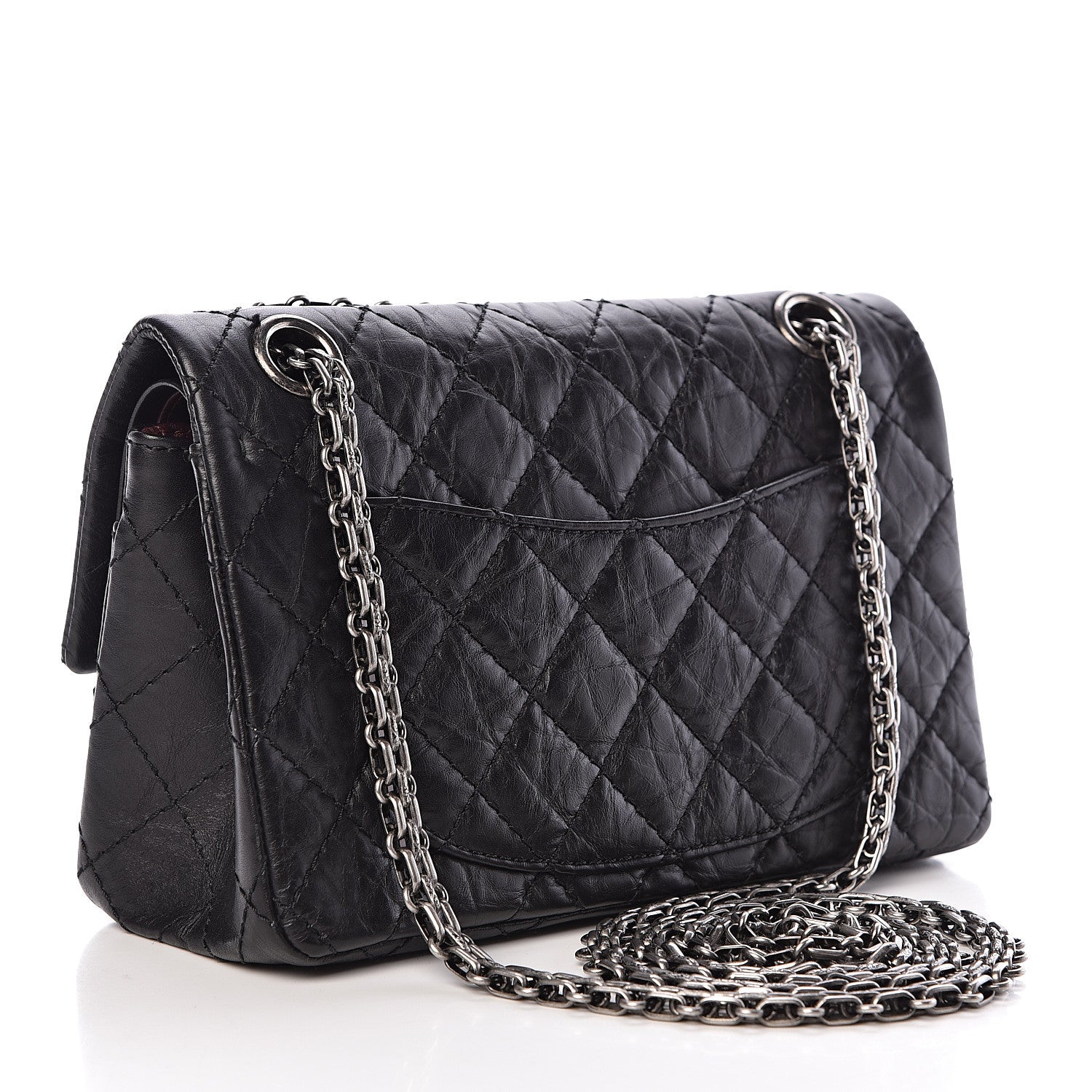 Chanel Aged Calfskin Quilted 2.55 Reissue 224 Flap Black 3 of 13