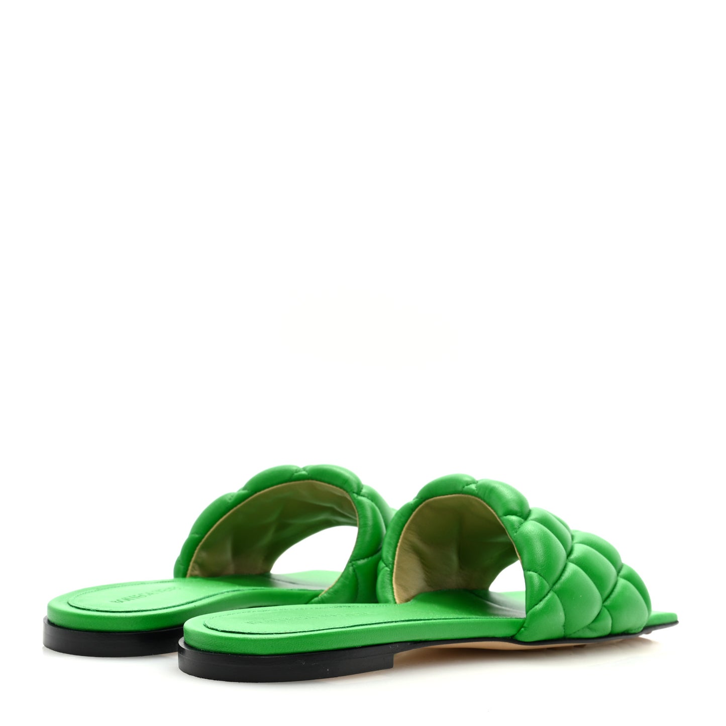 Nappa Matelasse Padded Flat Sandals 36.5 Parakeet
