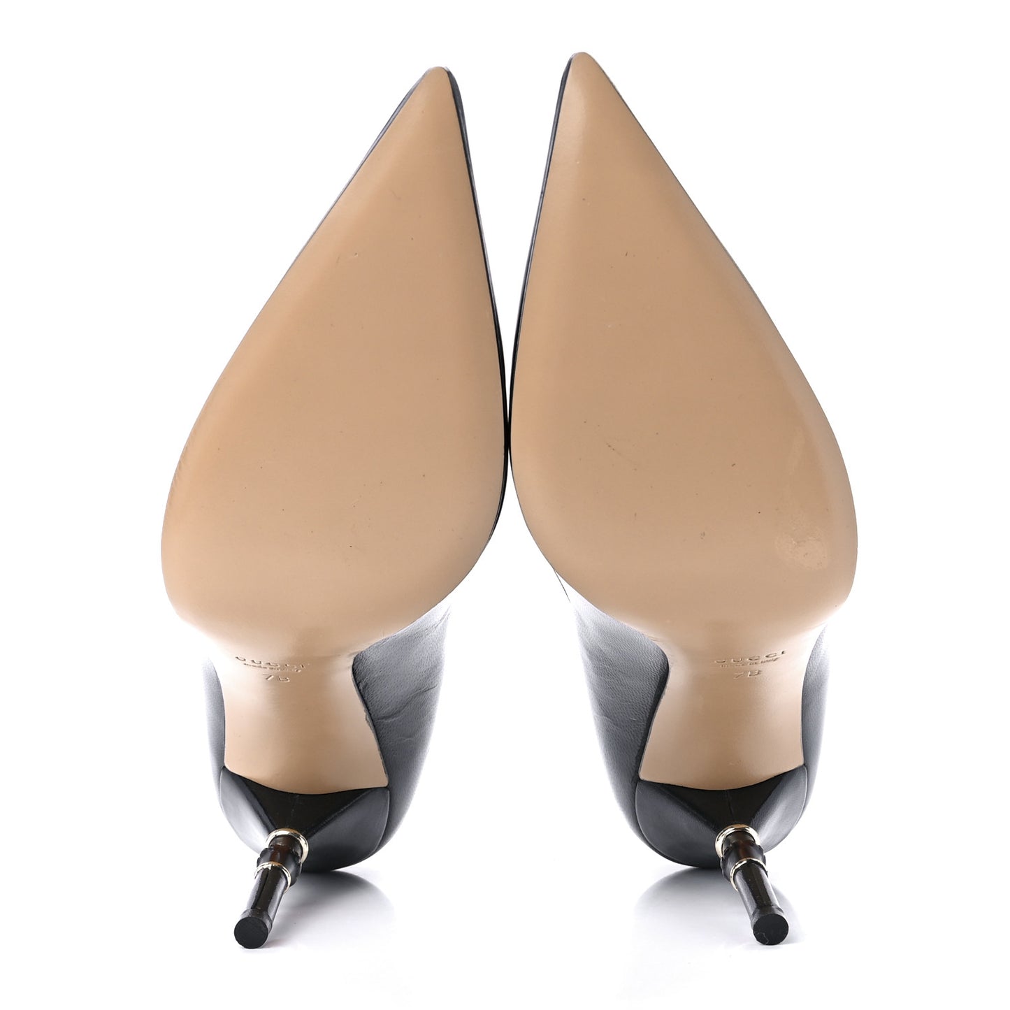 Calfskin Kristen Bamboo Pumps 37 Black