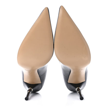 Gucci Calfskin Kristen Bamboo Pumps 37 Black 6 of 9