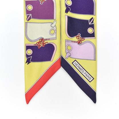 Hermes Silk Camails Twilly Jaune Vif Encre Parme 2 of 5