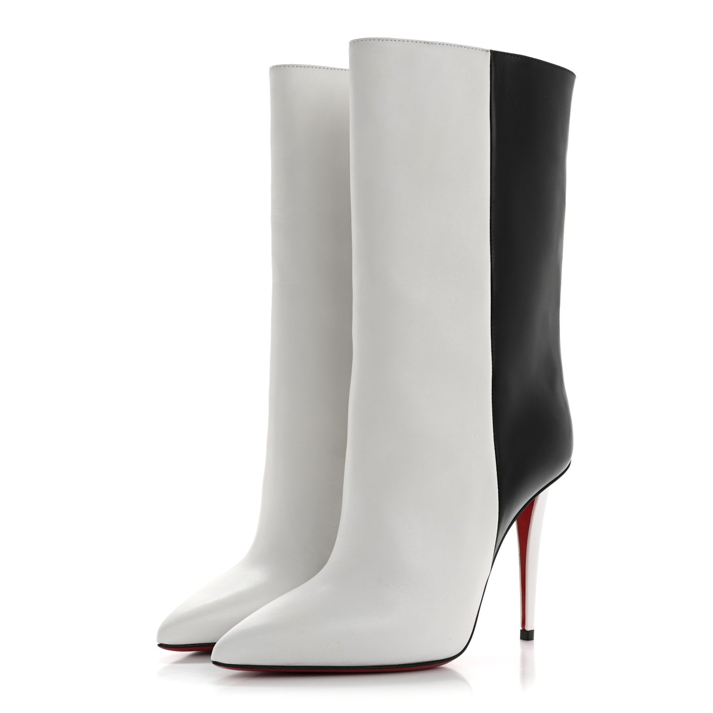 Calfskin Astrilarge 100 Booties 37.5 White Black