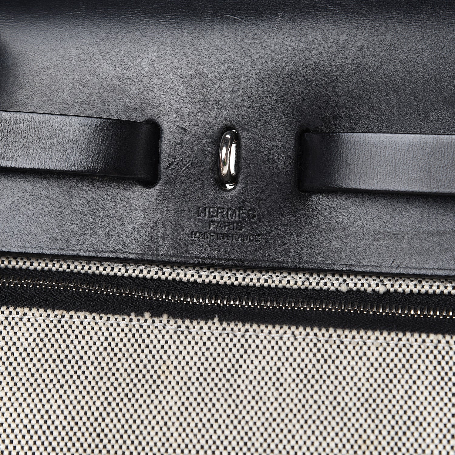 Hermes Toile H Berline Vache Hunter Herbag Zip PM 31 Black Ecru 6 of 19