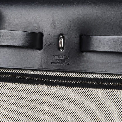 Hermes Toile H Berline Vache Hunter Herbag Zip PM 31 Black Ecru 6 of 19
