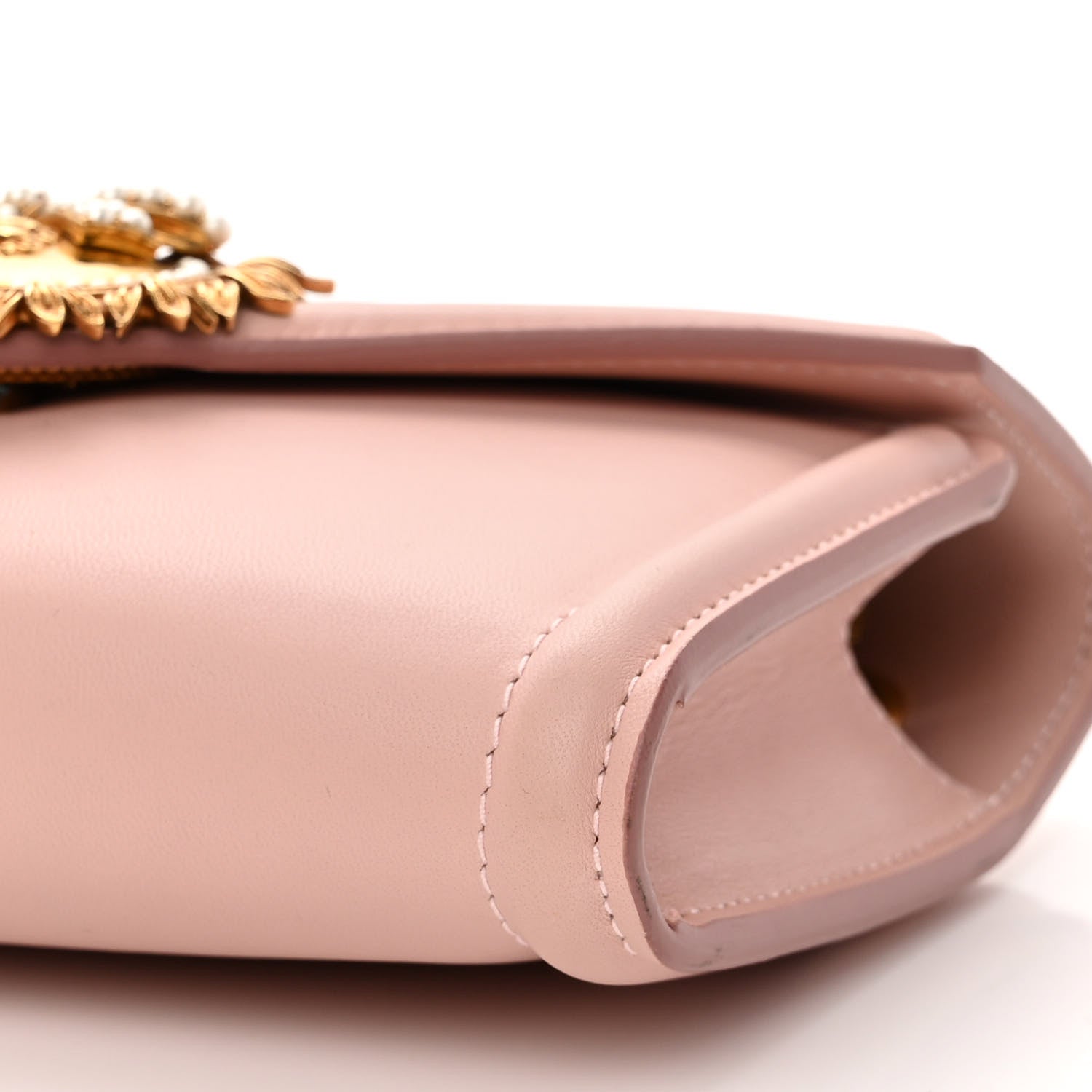 Dolce & Gabbana Smooth Calfskin Devotion Envelope Phone Bag Pink 9 of 9