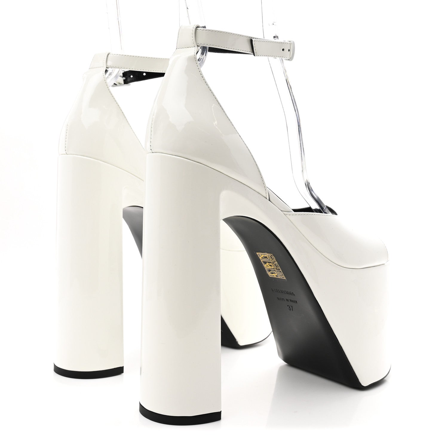 Balenciaga Patent Camden 160mm Platform Pumps 37 White 5 of 9