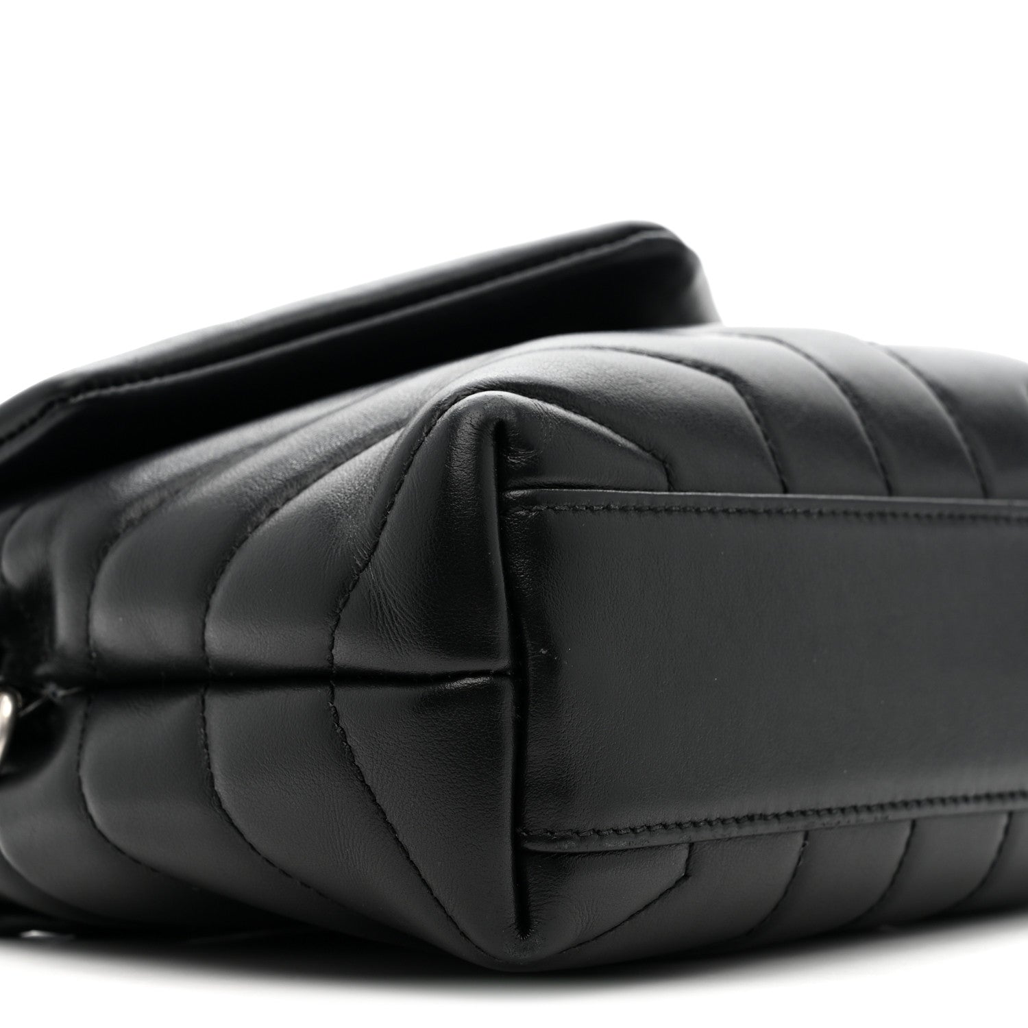 Saint Laurent Calfskin Y Quilted Monogram Toy Loulou Crossbody Bag Black 9 of 15