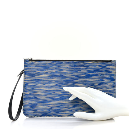 Louis Vuitton Epi Neverfull Pochette MM Denim Light 2 of 7