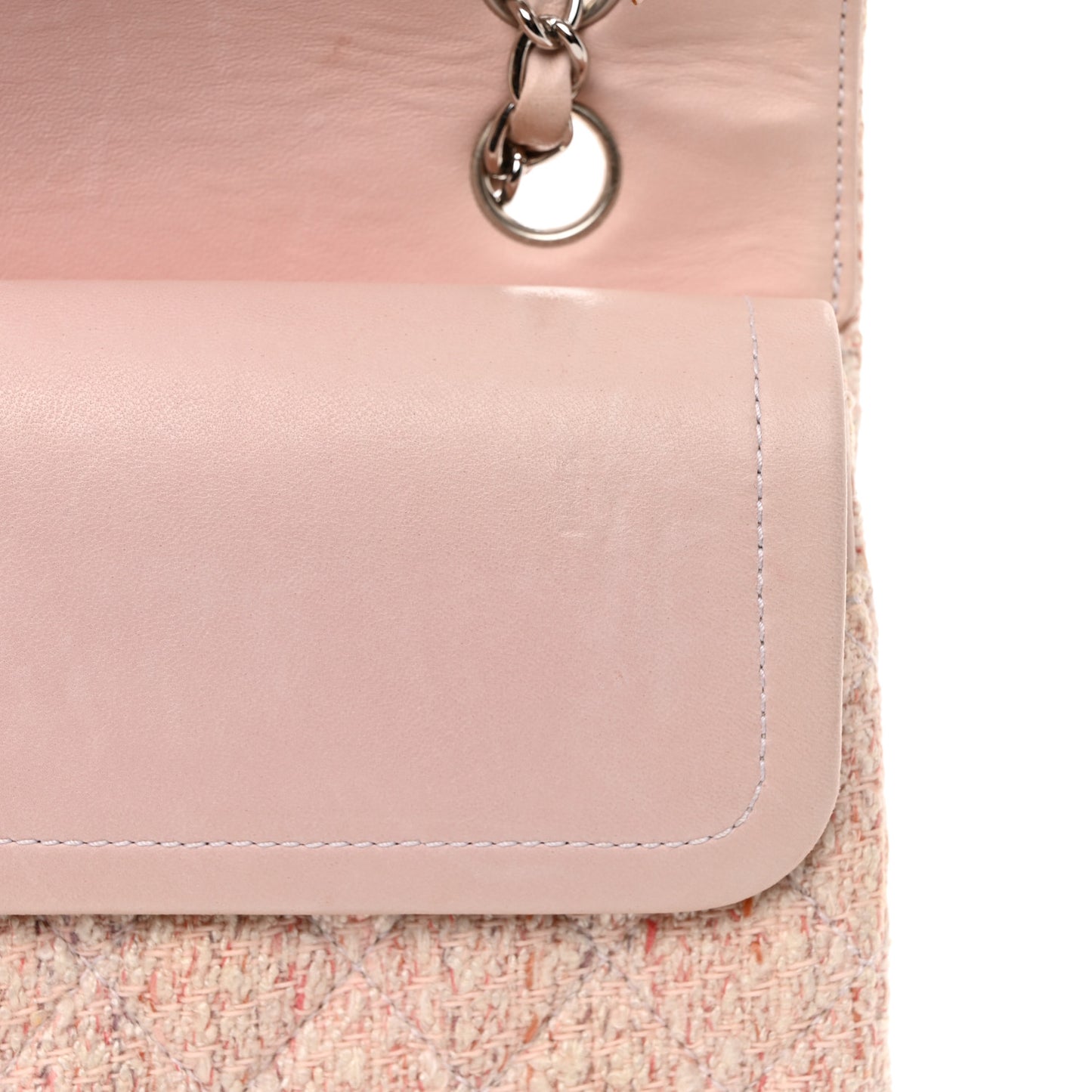 Tweed Medium Double Flap Pink Multicolor
