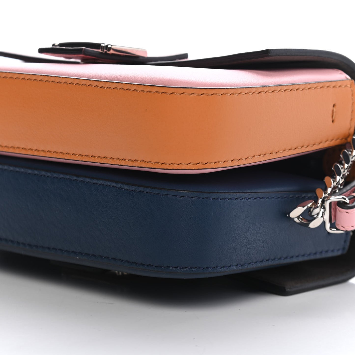 Vitello Dolce Nappa Flowerland Tri-Color Micro Double Baguette Blue Pink