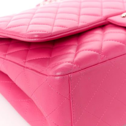 Chanel Lambskin Quilted Maxi Double Flap Fuchsia 14 of 14