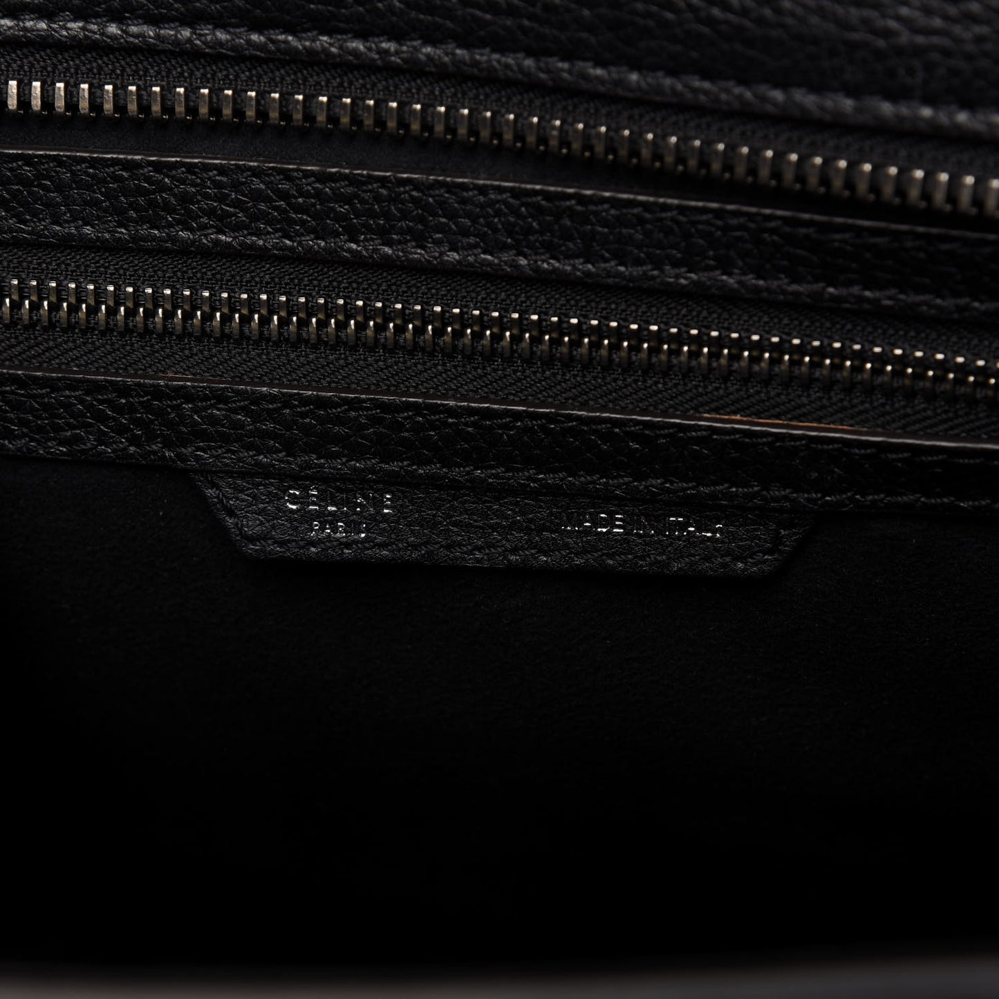 Drummed Calfskin Micro Luggage Black