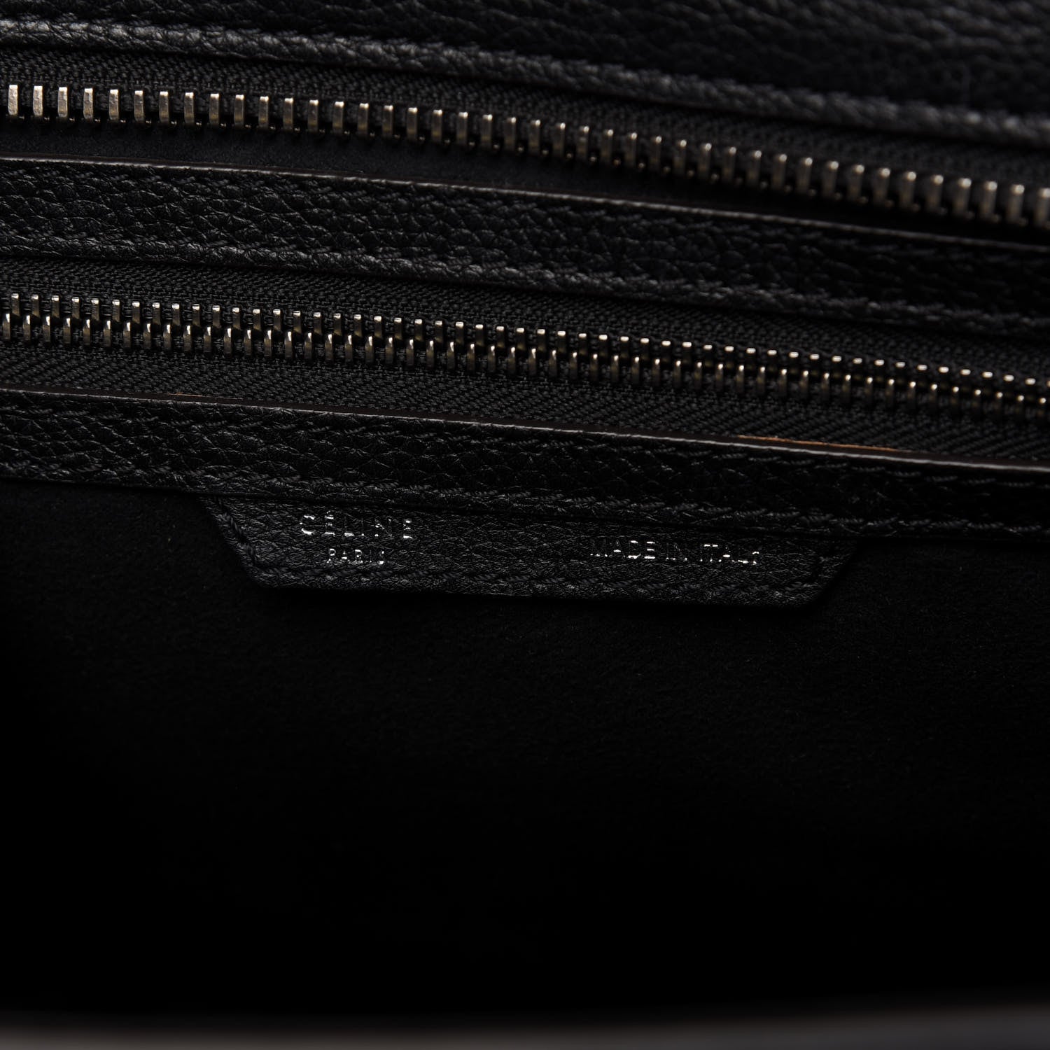 Celine Drummed Calfskin Micro Luggage Black 8 of 10