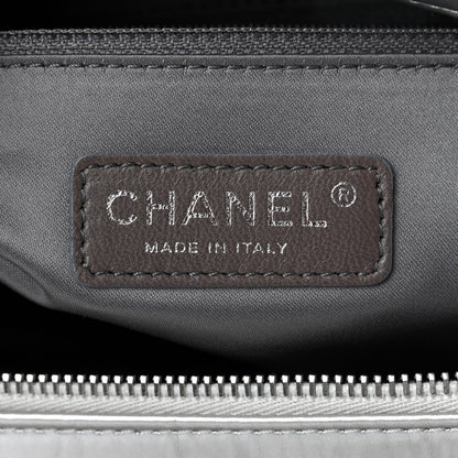 Chanel Vinyl Quilted Frozen Shopping Tote Silver 8 of 13