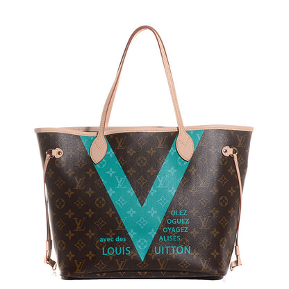 Louis Vuitton Monogram V Neverfull MM Turquoise 1 of 10