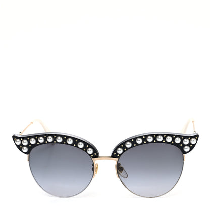 Gucci Pearl Cat Eye Sunglasses GG0212S Black 2 of 7