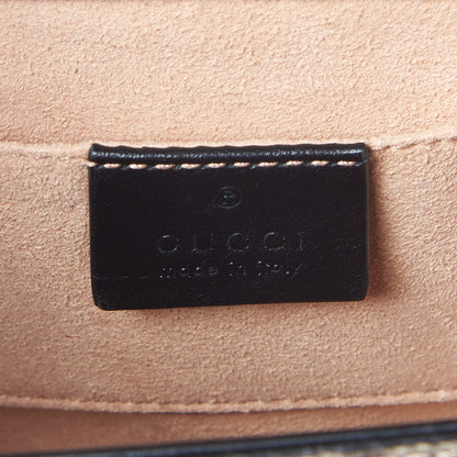 Gucci GG Supreme Monogram Bees Small Padlock Shoulder Bag Black 8 of 10