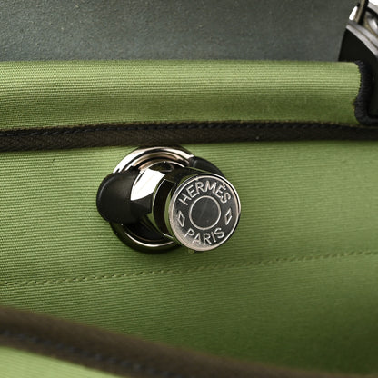 Hermes Military Toile Vache Hunter Herbag Zip Retourne 31 PM Vert Criquet Black 8 of 14