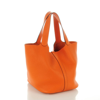 Hermes Taurillon Clemence Picotin Lock 26 GM Orange 4 of 10