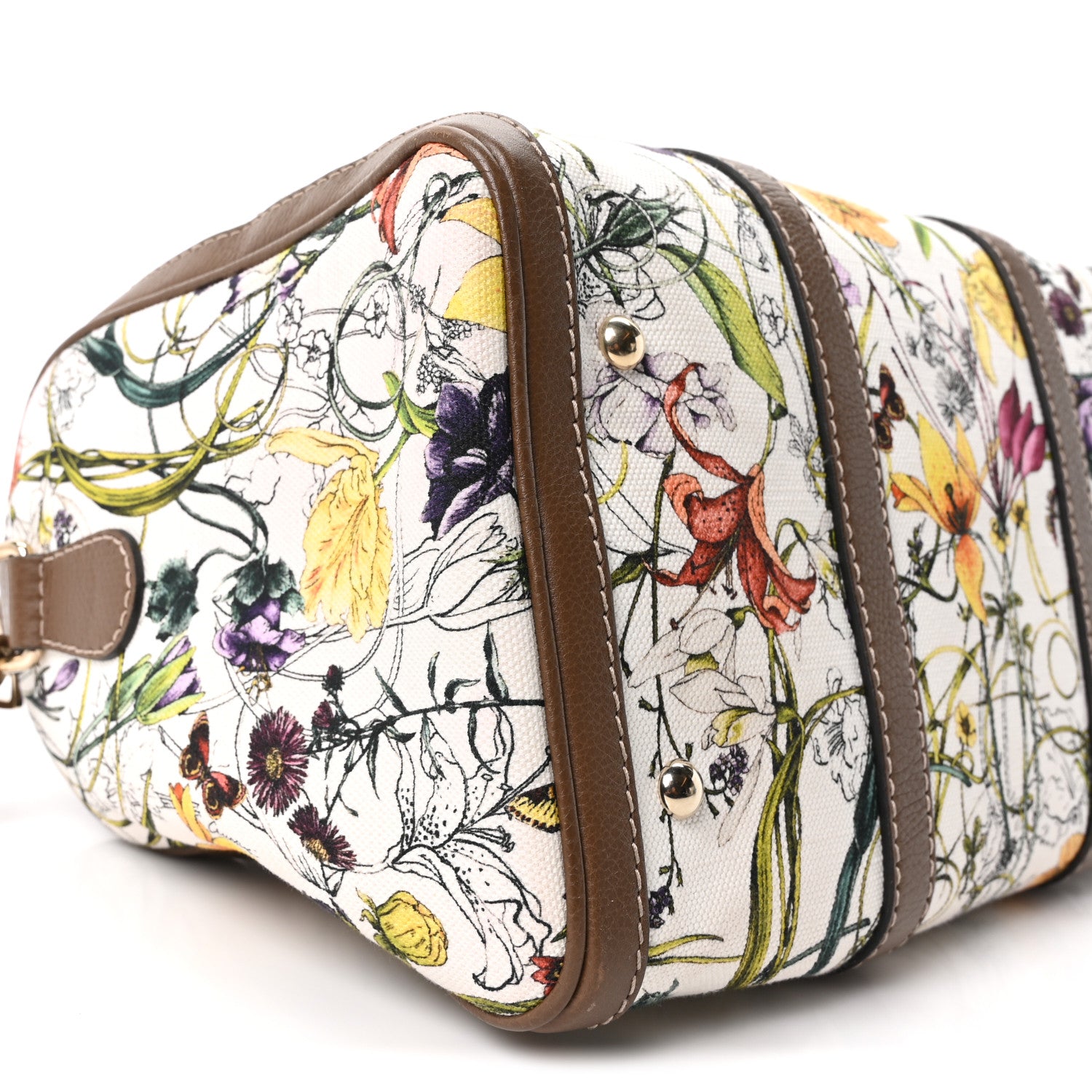 Gucci Canvas Flora Infinity Medium Joy Boston White Multicolor Acero 9 of 10