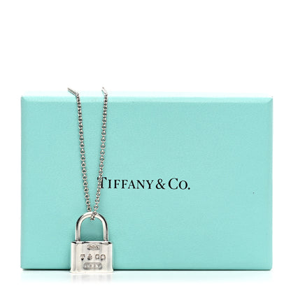 Tiffany Sterling Silver 1837 Lock Charm Pendant Necklace 5 of 5