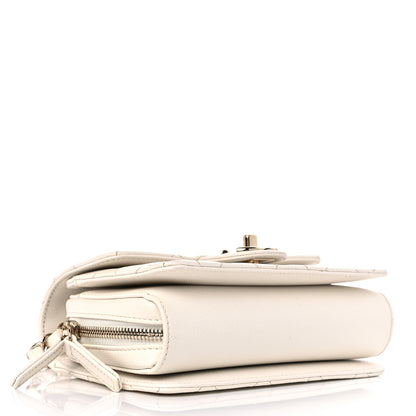 Chanel Caviar Quilted Like A Wallet Flap White 4 of 11