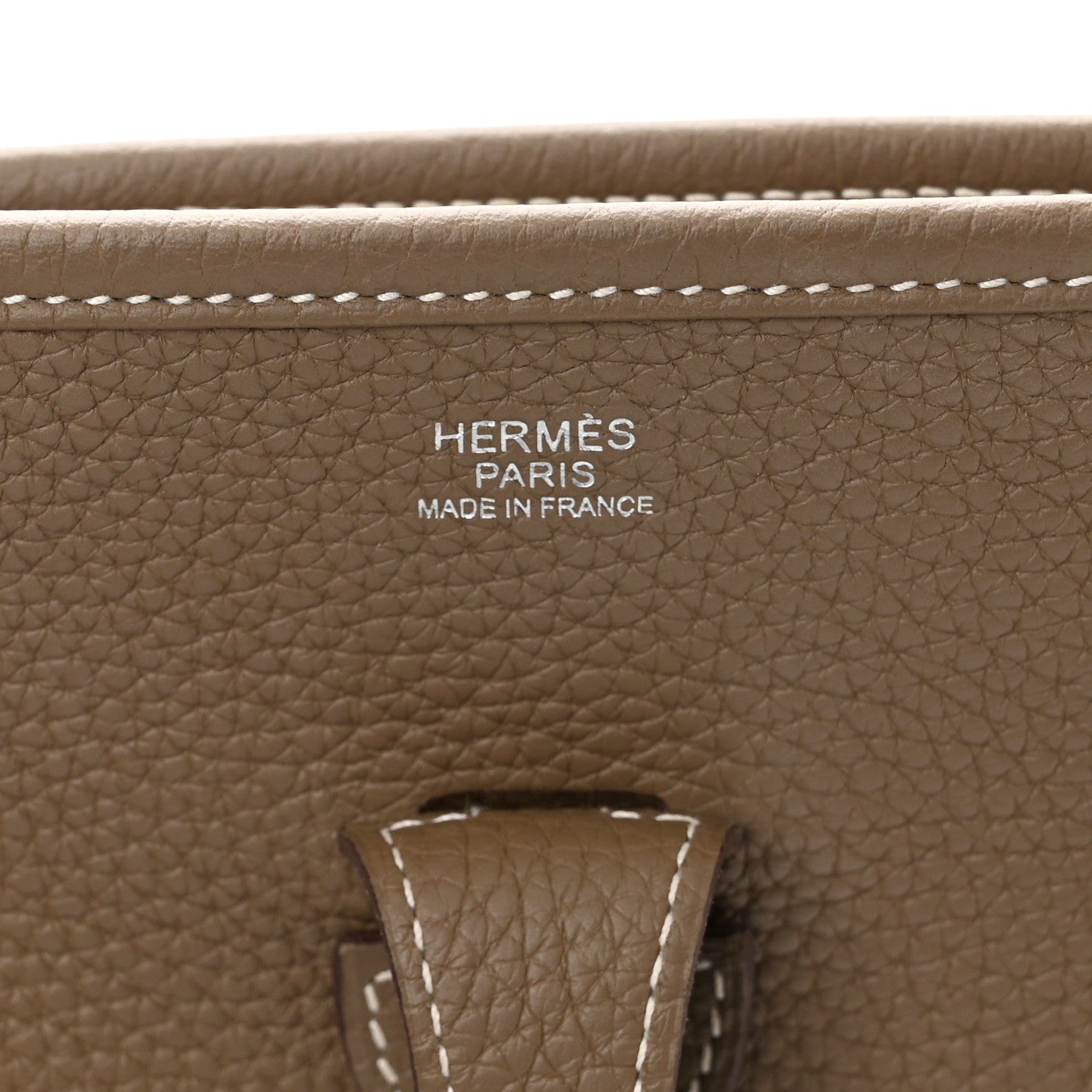 Hermes Taurillon Clemence Evelyne III PM Etoupe 6 of 11