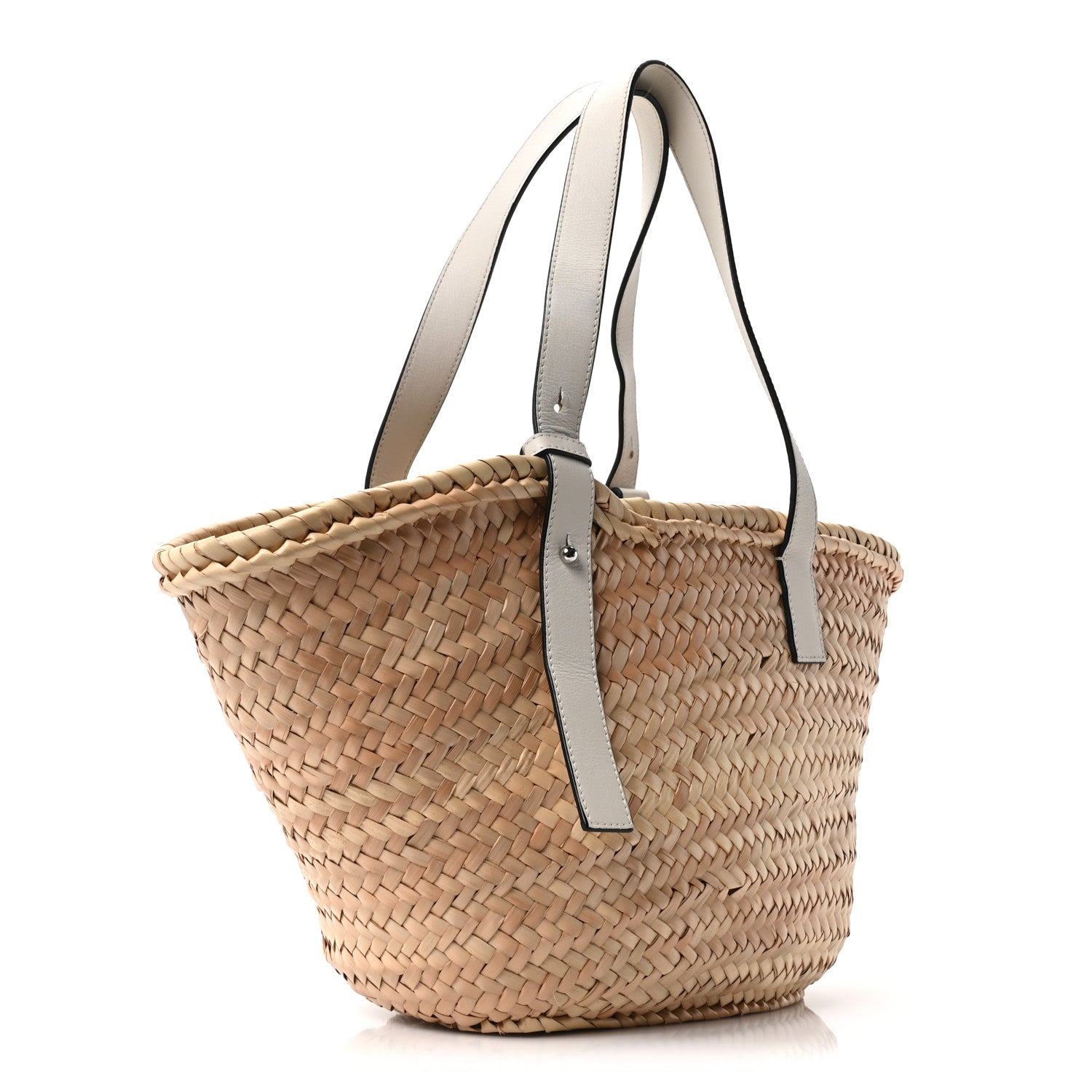 Loewe Raffia Basket Tote Bag Natural White 3 of 9