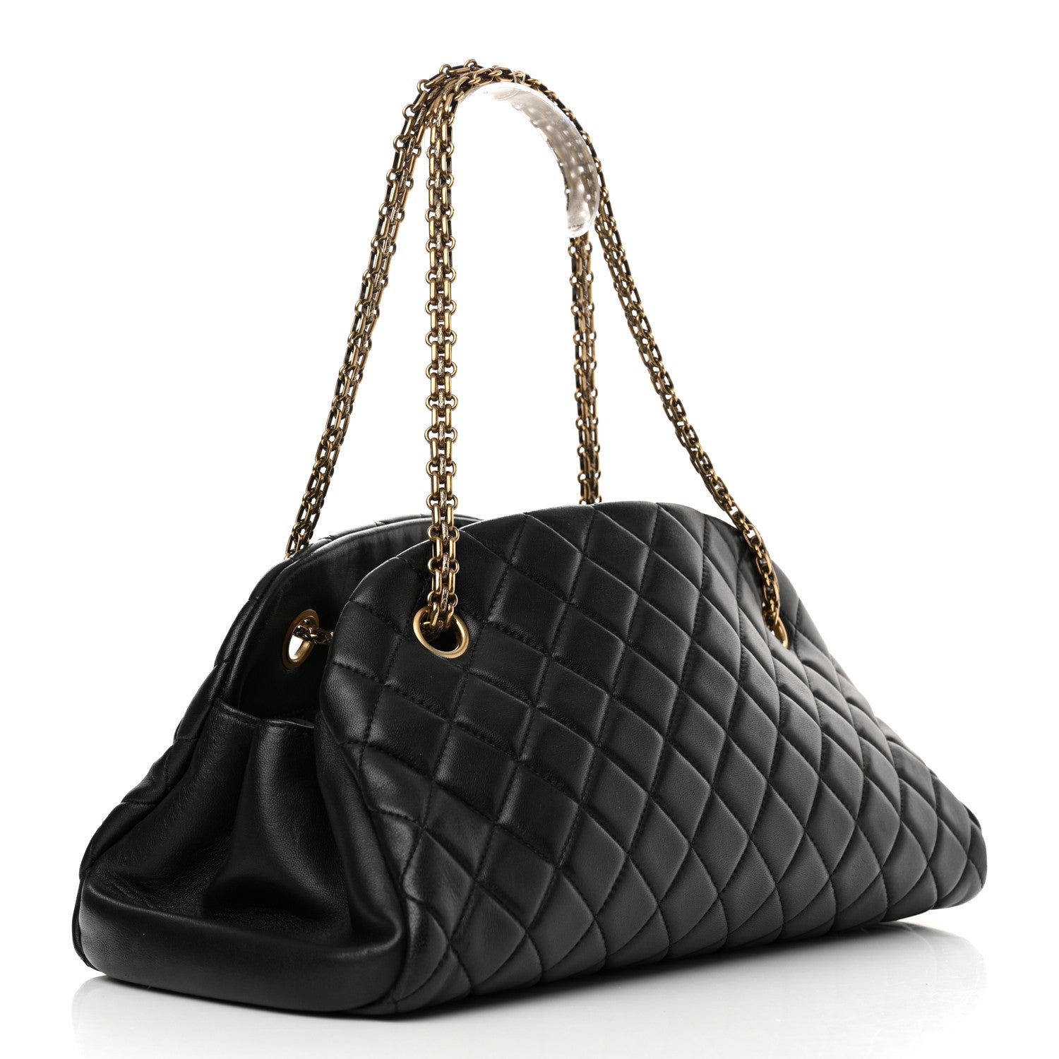 Chanel Lambskin Quilted Medium Just Mademoiselle Black 3 of 14