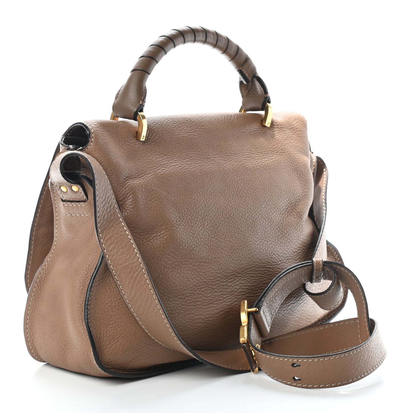 Calfskin Medium Marcie Top Handle Bag Nut