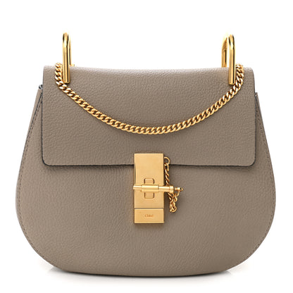 Chloe Grained Lambskin Drew Shoulder Bag Motty Grey 1 of 9