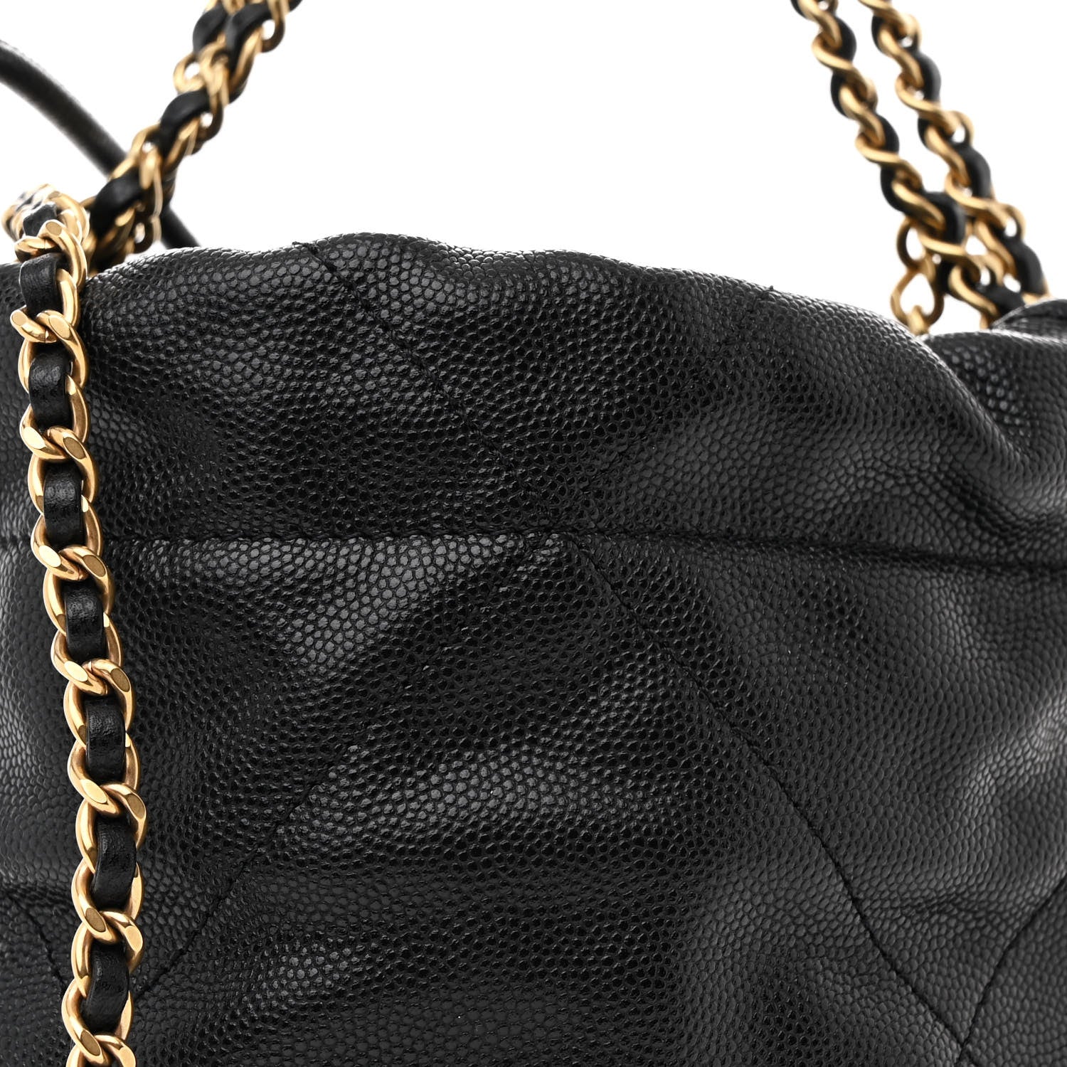 Chanel Shiny Caviar Quilted Monochrome Mini Chanel 22 Black 8 of 10