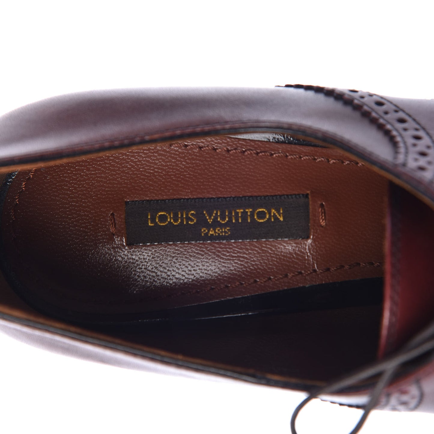LOUIS VUITTON Calfskin Nadja Lace Up Pumps 38 Brown