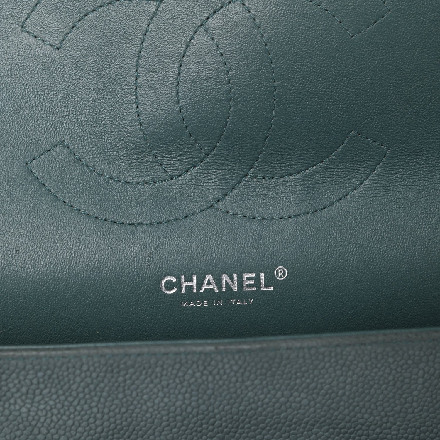 Chanel Iridescent Caviar Quilted Jumbo Double Flap Turquoise 5 of 13