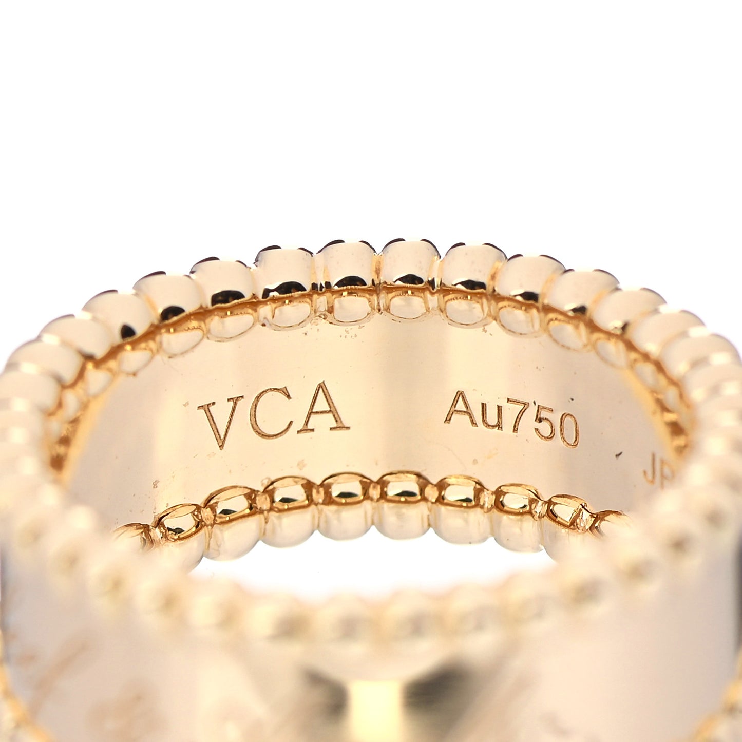 18K Yellow Gold Perlee Signature Ring 46 3.75