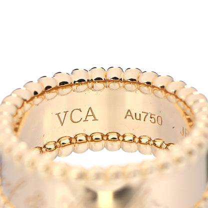 Van Cleef & Arpels 18K Yellow Gold Perlee Signature Ring 46 3.75 4 of 6