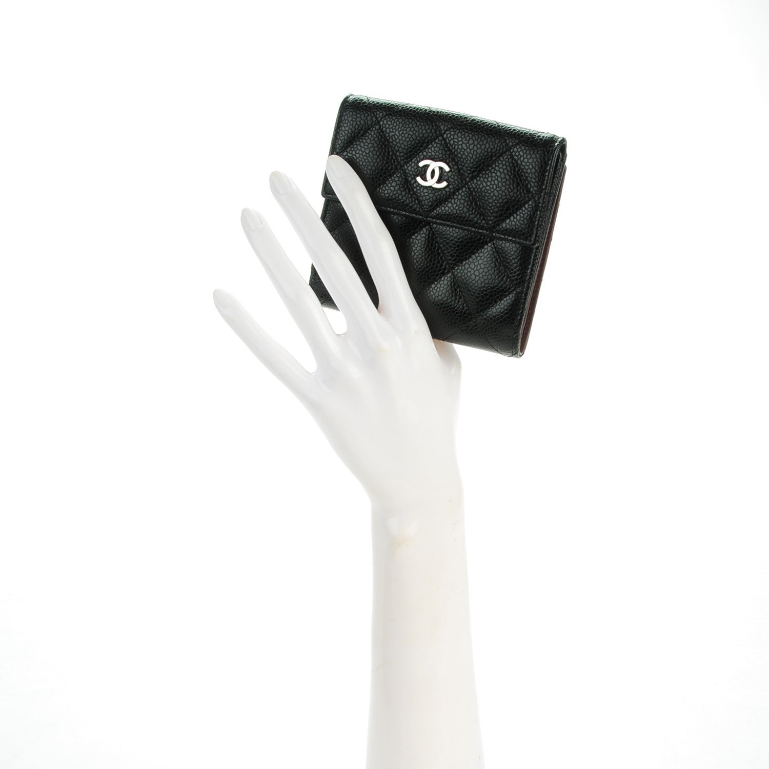Chanel Caviar Quilted Compact French Flap Wallet 2 of 7