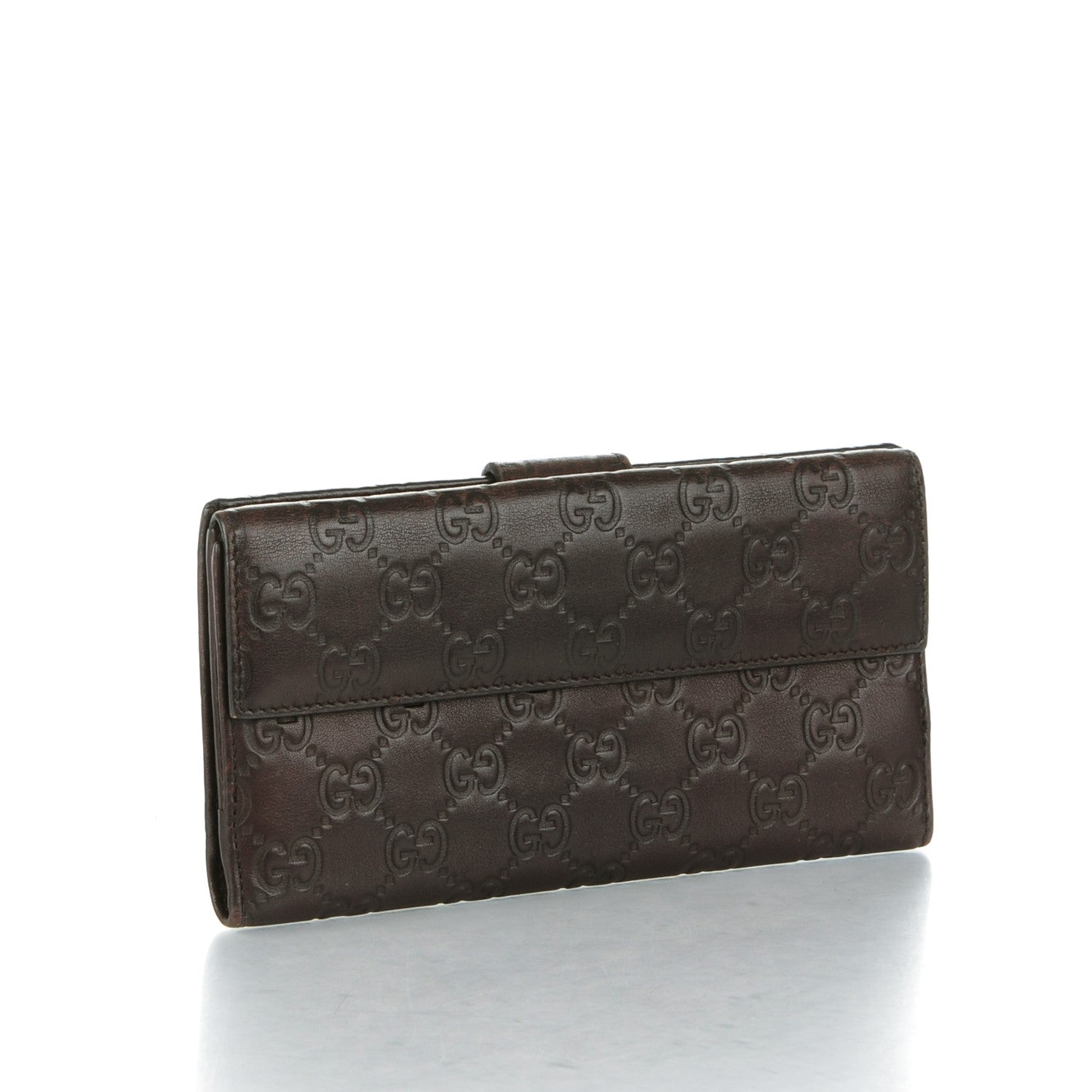 Gucci Guccissima Heart Continental Wallet Dark Brown 3 of 7