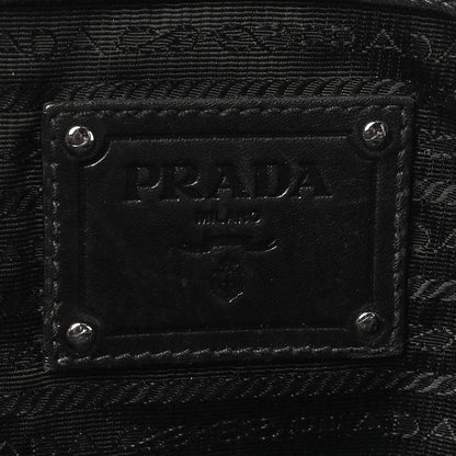 Prada Soft Calf Pleated Tote Black 6 of 21