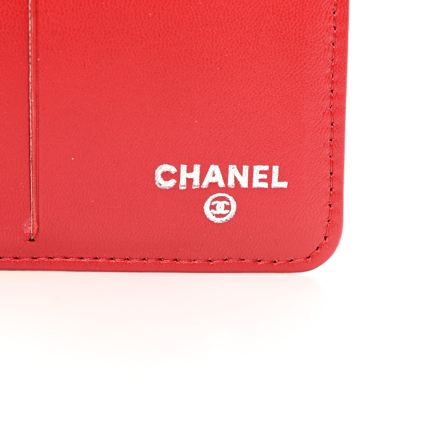 Lambskin Quilted Camellia Passport Holder Pink
