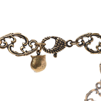 Gucci Crystal Marmont Necklace Aged Gold Multicolor 4 of 6