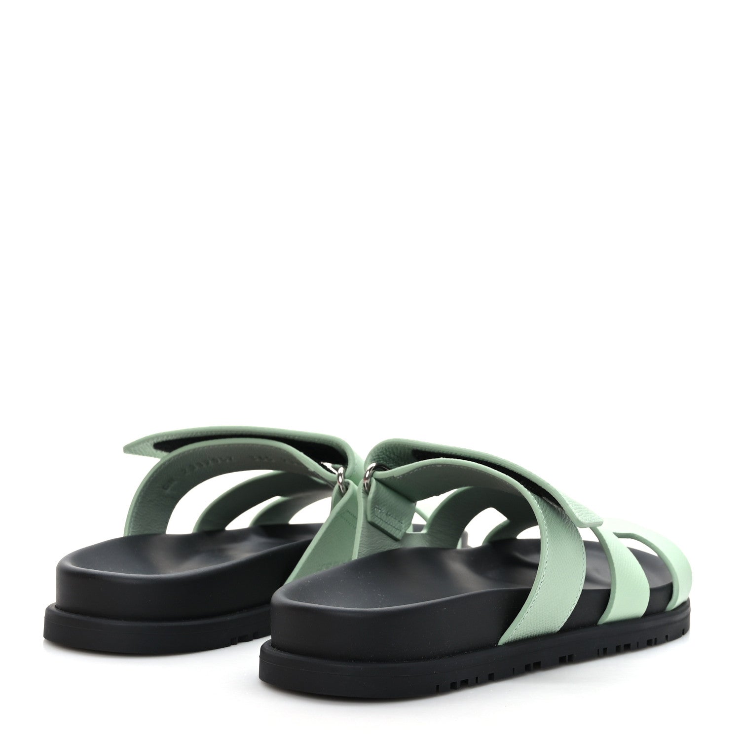 Hermes Epsom Womens Chypre Sandals 36.5 Vert Jade 4 of 9
