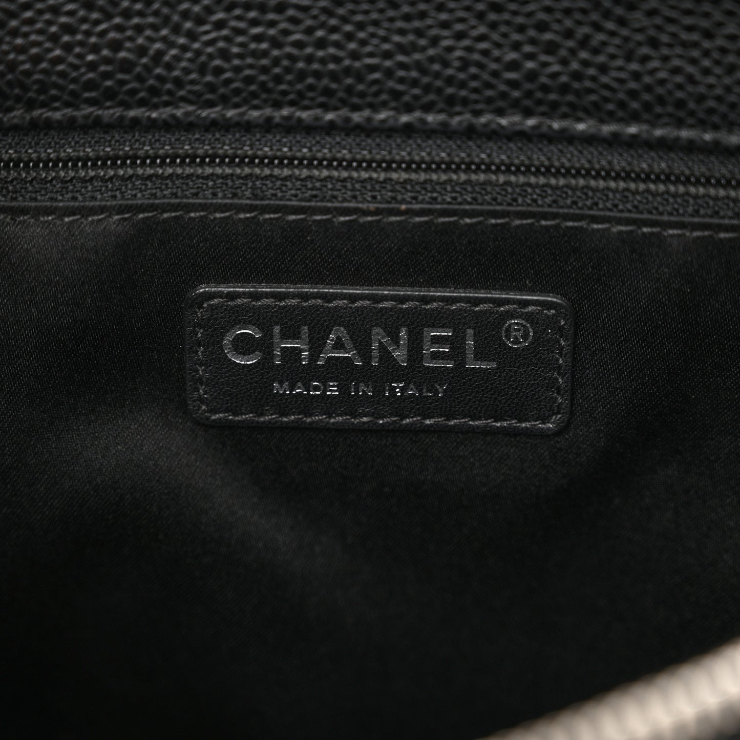 Caviar Quilted Grand Shopping Tote GST Black