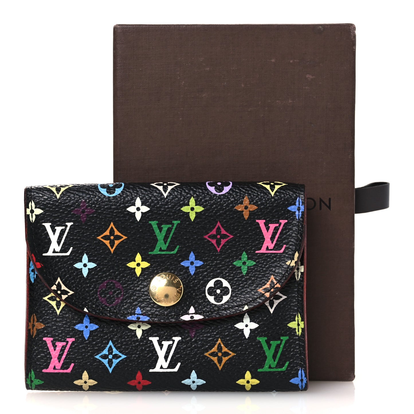 Monogram Multicolor Business Card Holder Black Grenade