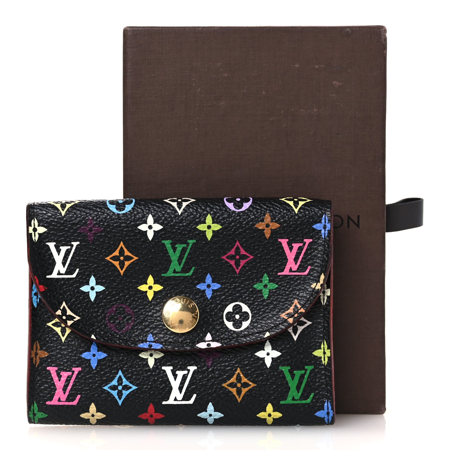 Louis Vuitton Monogram Multicolor Business Card Holder Black Grenade 8 of 8
